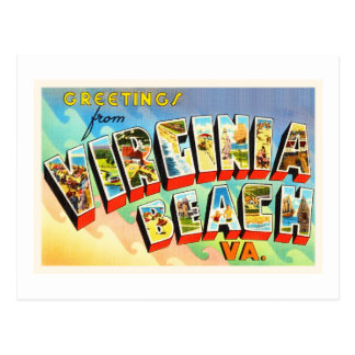 Virginia Beach Souvenirs Cards Greeting Photo Zazzle Virginia Beach Va Vintage Travel Postcard