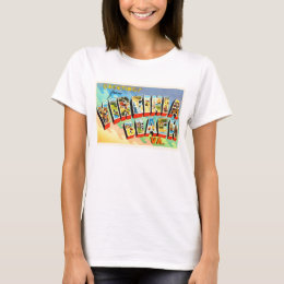 Virginia Beach Va T Shirts Shirt Designs Zazzle Virginia Beach Va Vintage Travel Postcard T Shirt