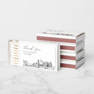 Virginia Beach Wedding Favor Custom Thank You Matchboxes