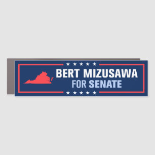 Virginia Bert Mizusawa for Senate Bumper Car Magnet