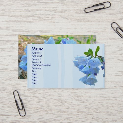 Virginia Bluebells Coordinating Items Business Card