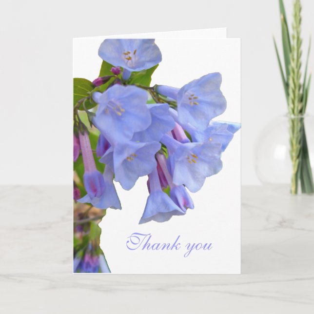 Virginia Bluebells Thank You Coordinated Item (Front)
