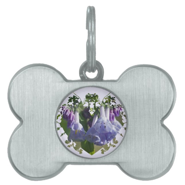 Virginia Bluebells Wildflowers Pet Tag (Front)
