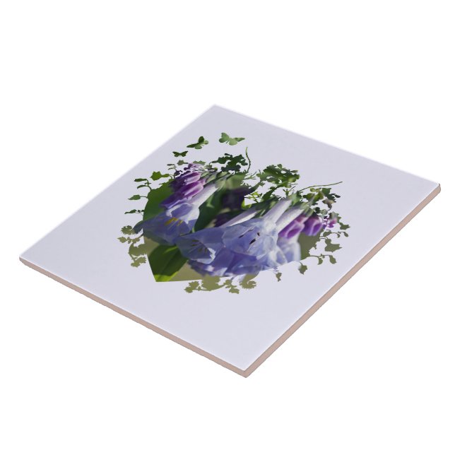 Virginia Bluebells Wildflowers Tile (Side)