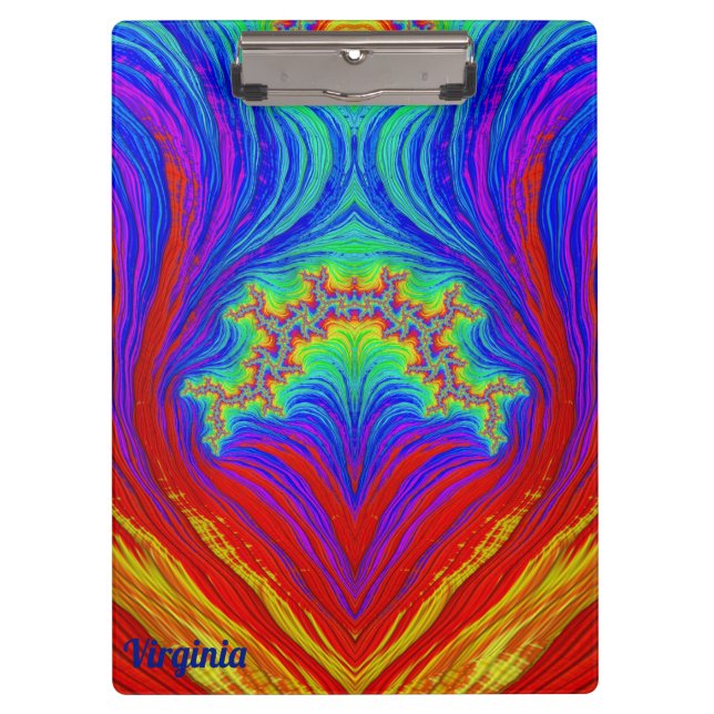 VIRGINIA ~ Bright multicolored design original  Clipboard (Front)