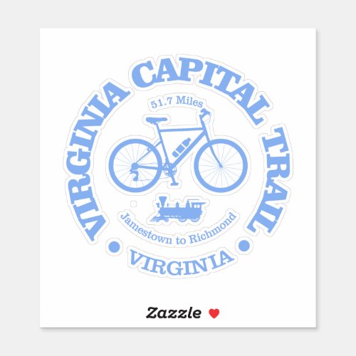 Virginia Capital Trail cycling Sticker