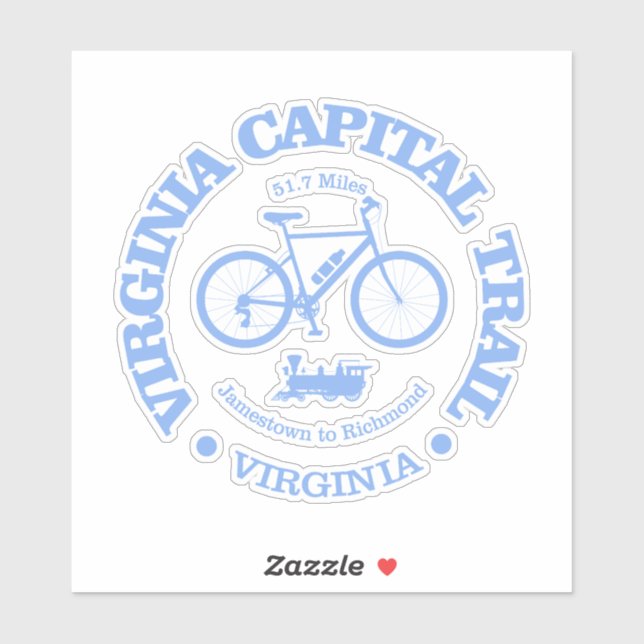 Virginia Capital Trail (cycling) Sticker (Sheet)