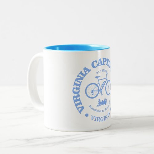 Virginia Capital Trail cycling Two_Tone Coffee Mug