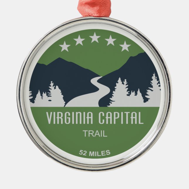 Virginia Capital Trail Metal Ornament (Front)