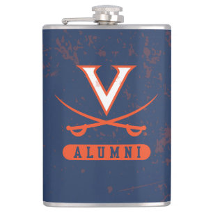 Virginia Cavaliers Alumni Distressed Flask