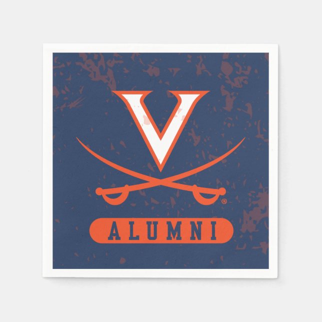 Virginia Cavaliers Alumni Distressed Napkins (Front)