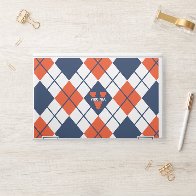 Virginia Cavaliers Argyle HP Laptop Skin (Desk)