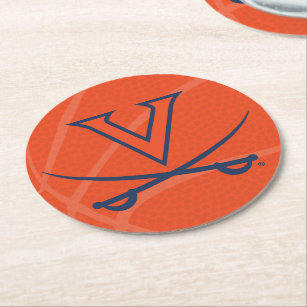 Virginia Cavaliers Basketball Round Paper Coaster