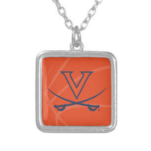 Virginia Cavaliers Basketball Silver Plated Necklace