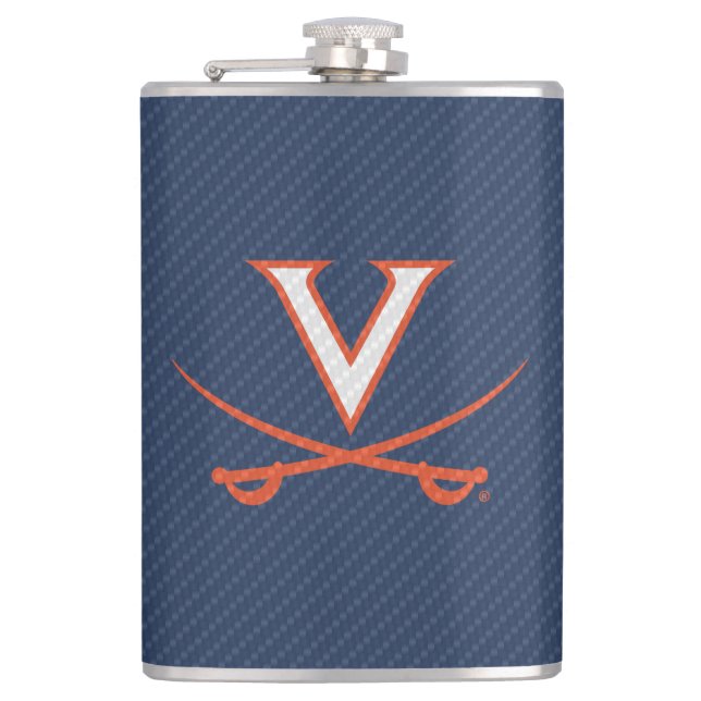 Virginia Cavaliers Carbon Fiber Flask (Front)