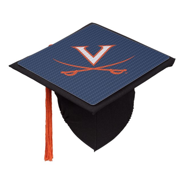 Virginia Cavaliers Carbon Fiber Graduation Cap Topper (Angled)