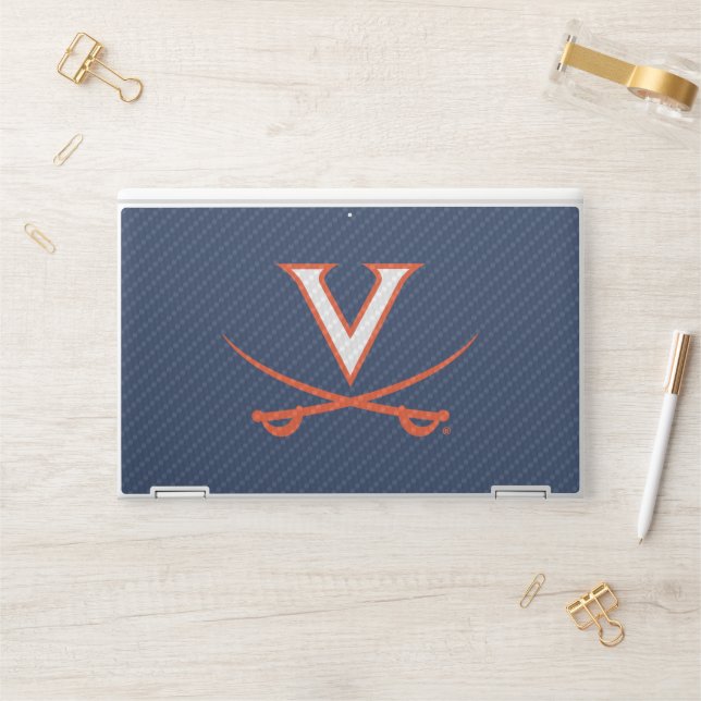Virginia Cavaliers Carbon Fiber HP Laptop Skin (Desk)