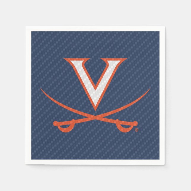 Virginia Cavaliers Carbon Fiber Napkins (Front)