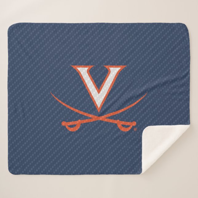 Virginia Cavaliers Carbon Fiber Sherpa Blanket (Front (Horizontal))