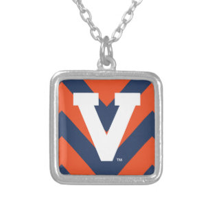 Virginia Cavaliers Chevron Silver Plated Necklace
