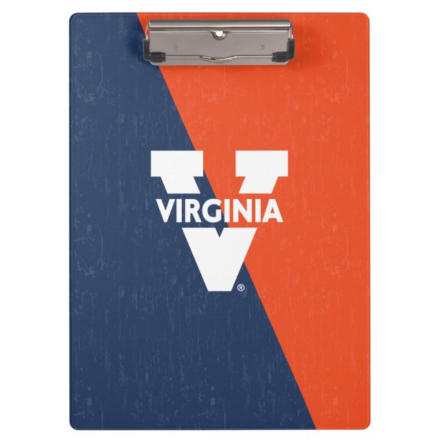 Virginia Cavaliers Color Block Distressed Clipboard (Front)