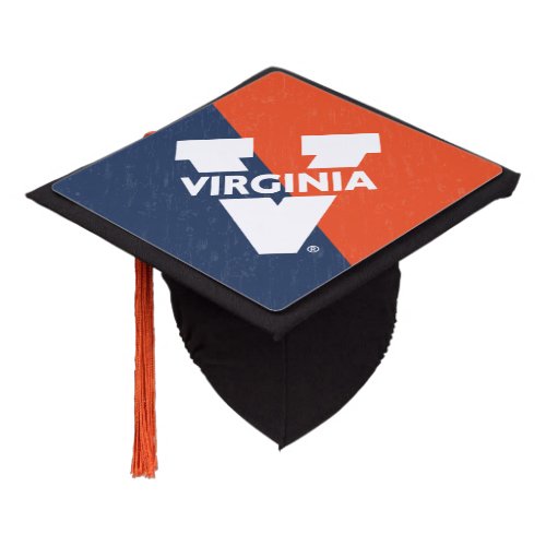 Virginia Cavaliers Color Block Distressed Graduation Cap Topper