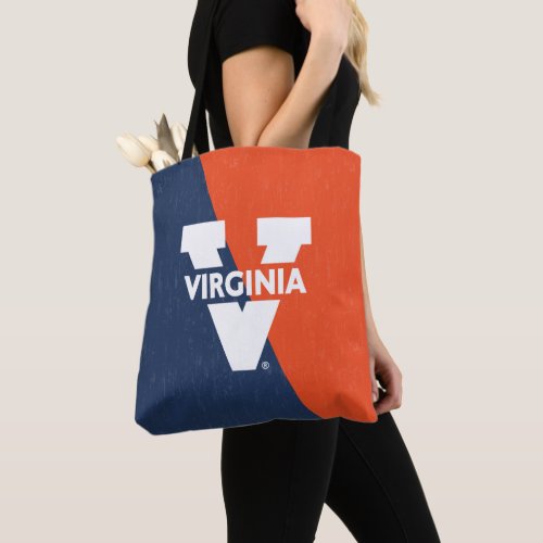 Virginia Cavaliers Color Block Distressed Tote Bag