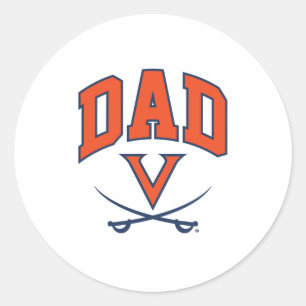 Virginia Cavaliers Dad Classic Round Sticker
