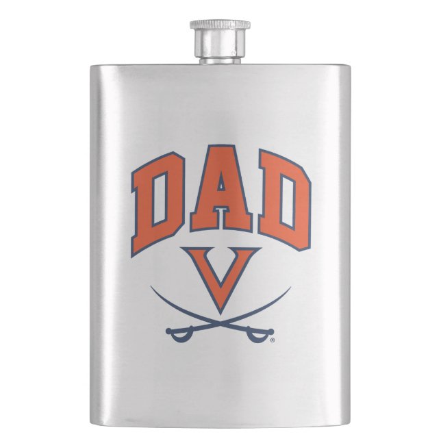 Virginia Cavaliers Dad Flask (Front)