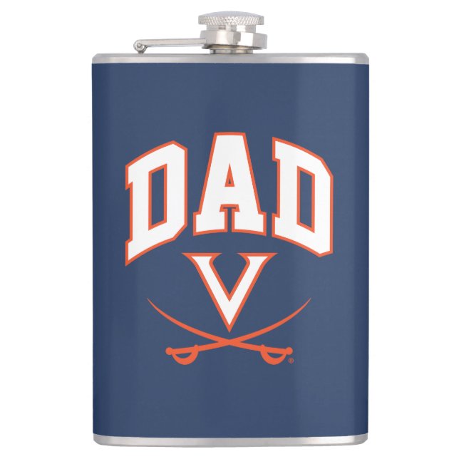 Virginia Cavaliers Dad Flask (Front)