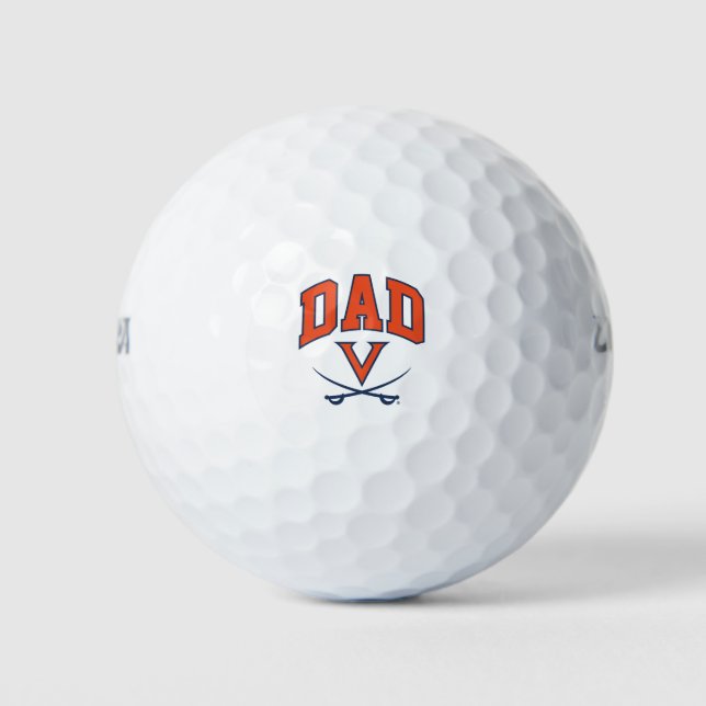 Virginia Cavaliers Dad Golf Balls (Front)