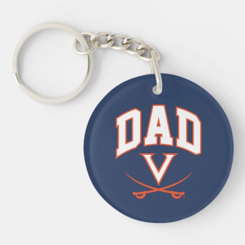 Virginia Cavaliers Dad Keychain