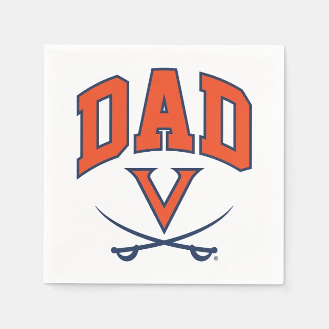 Virginia Cavaliers Dad Napkins (Front)