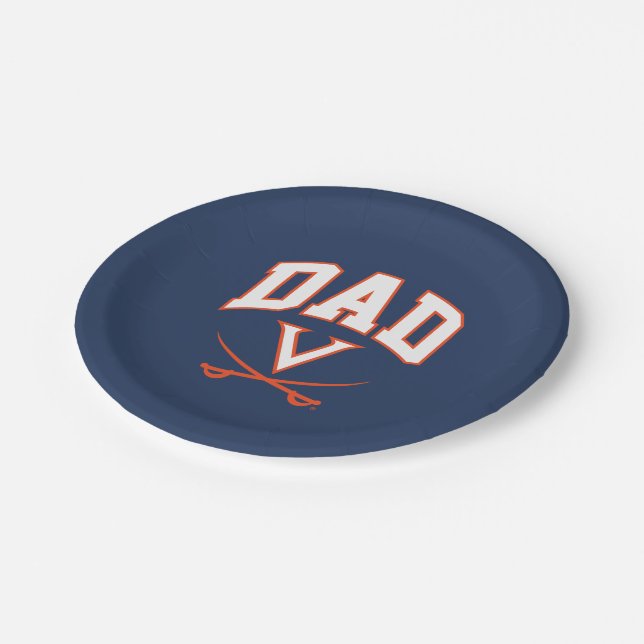 Virginia Cavaliers Dad Paper Plates (Angled)