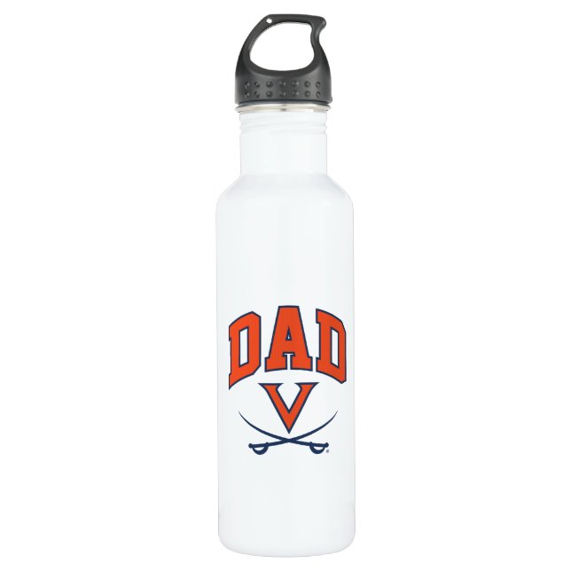 Virginia Cavaliers Dad Stainless Steel Water Bottle (Front)