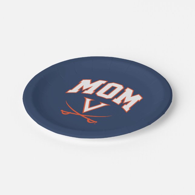 Virginia Cavaliers Mom Paper Plates (Angled)