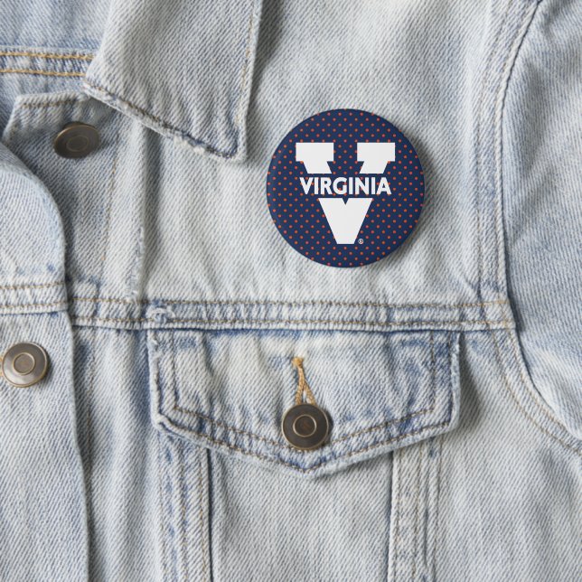 Virginia Cavaliers Polka Dots Button (In Situ)