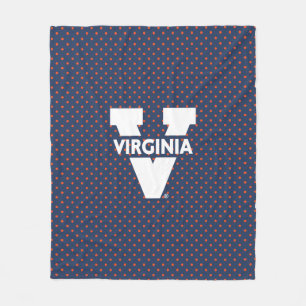 Virginia Cavaliers Polka Dots Fleece Blanket