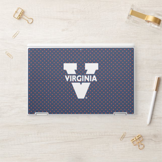 Virginia Cavaliers Polka Dots HP Laptop Skin (Desk)