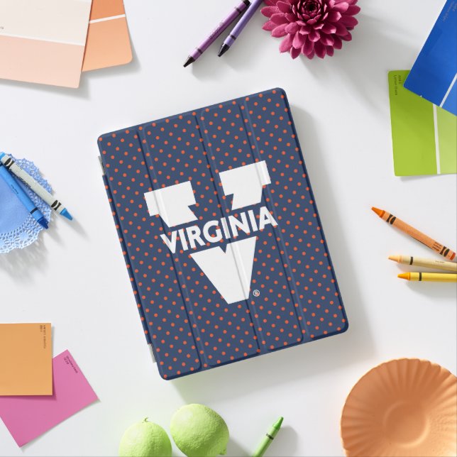 Virginia Cavaliers Polka Dots iPad Smart Cover (In Situ)