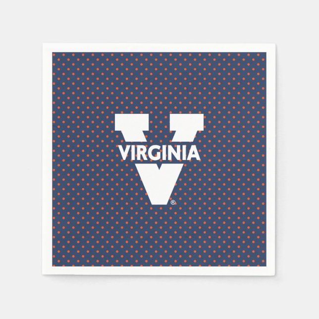 Virginia Cavaliers Polka Dots Napkins (Front)