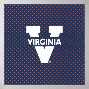 Virginia Cavaliers Polka Dots Poster