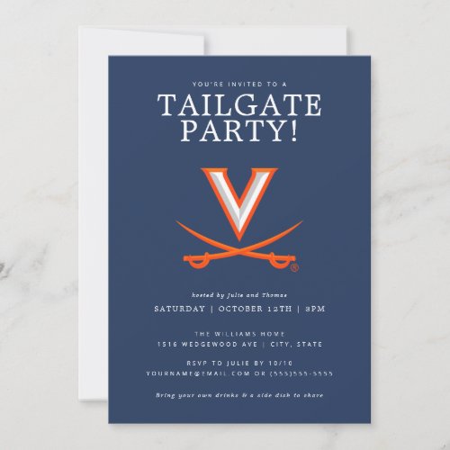 Virginia Cavaliers Tailgate Party Announcement