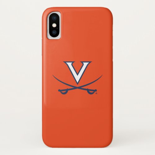 Virginia Cavaliers V Swords  Blue iPhone X Case