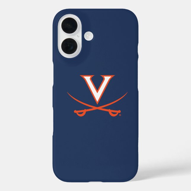 Virginia Cavaliers V Swords | Orange Case-Mate iPhone Case (Back)