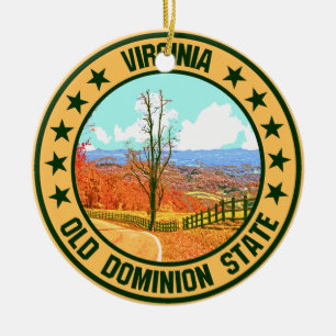 Virginia ceramic ornament