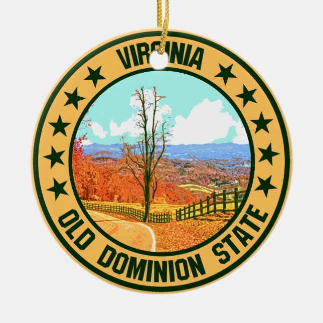 Virginia                                           ceramic ornament (Front)