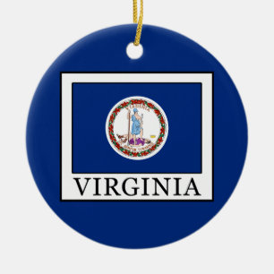 Virginia Ceramic Ornament