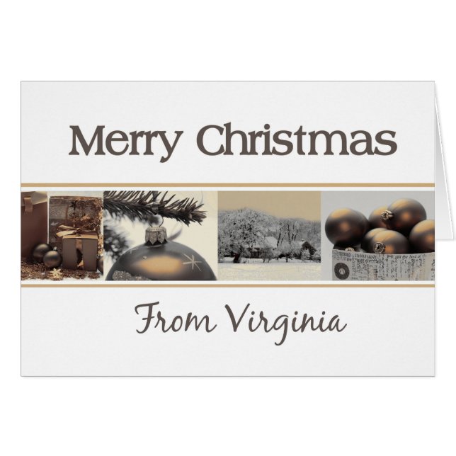 Virginia  Christmas Card, state specific (Front Horizontal)