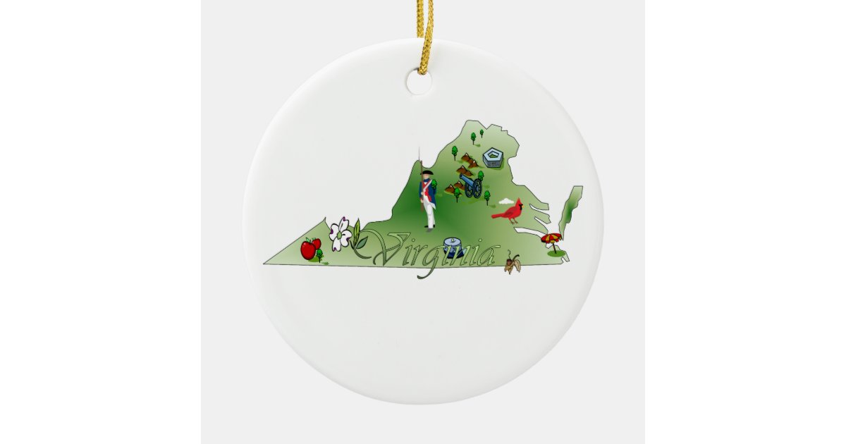 Virginia Christmas Tree Ornament Zazzle